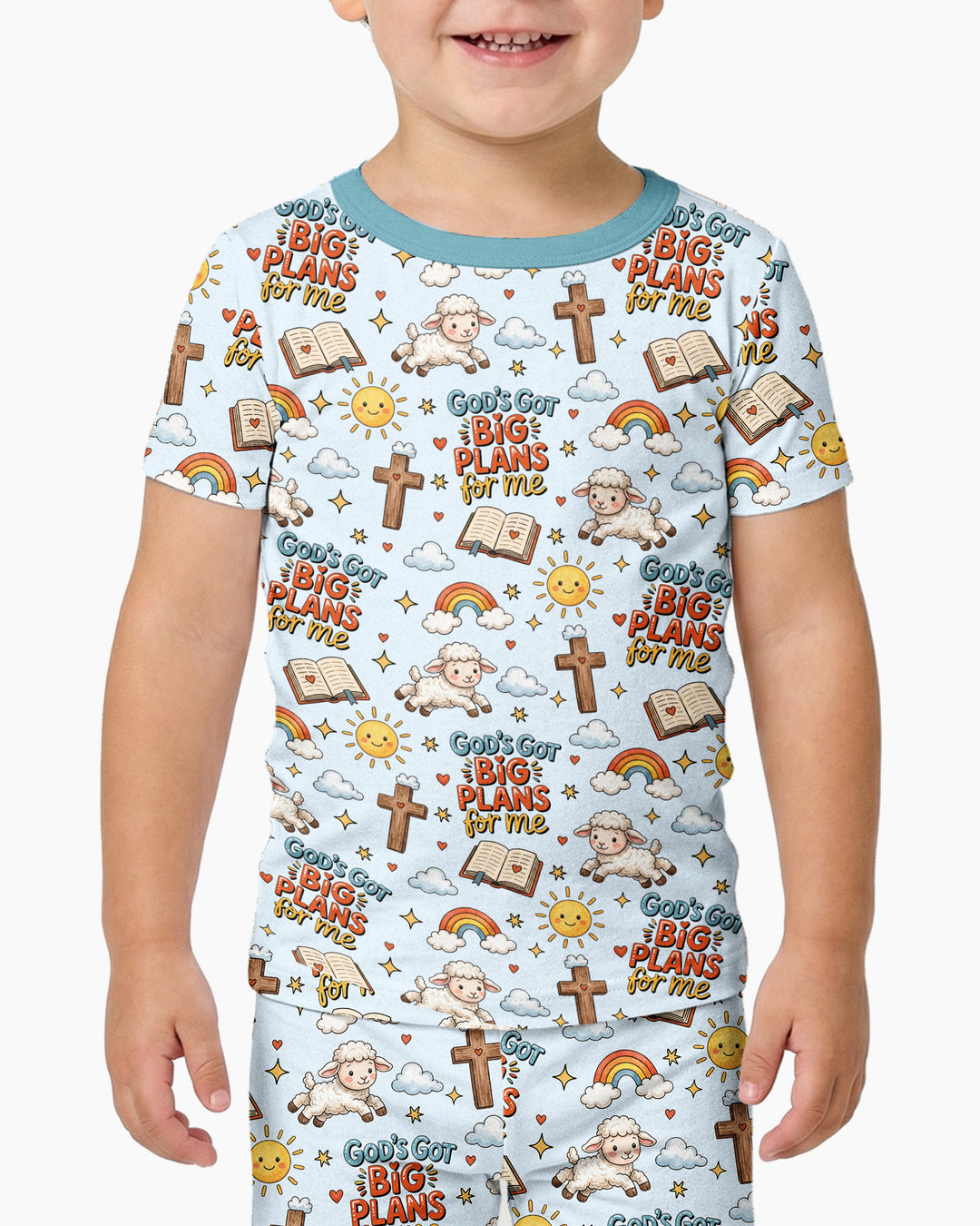 Zweiteiliges, kurzärmliges Pyjama-Set mit Marienkäfern