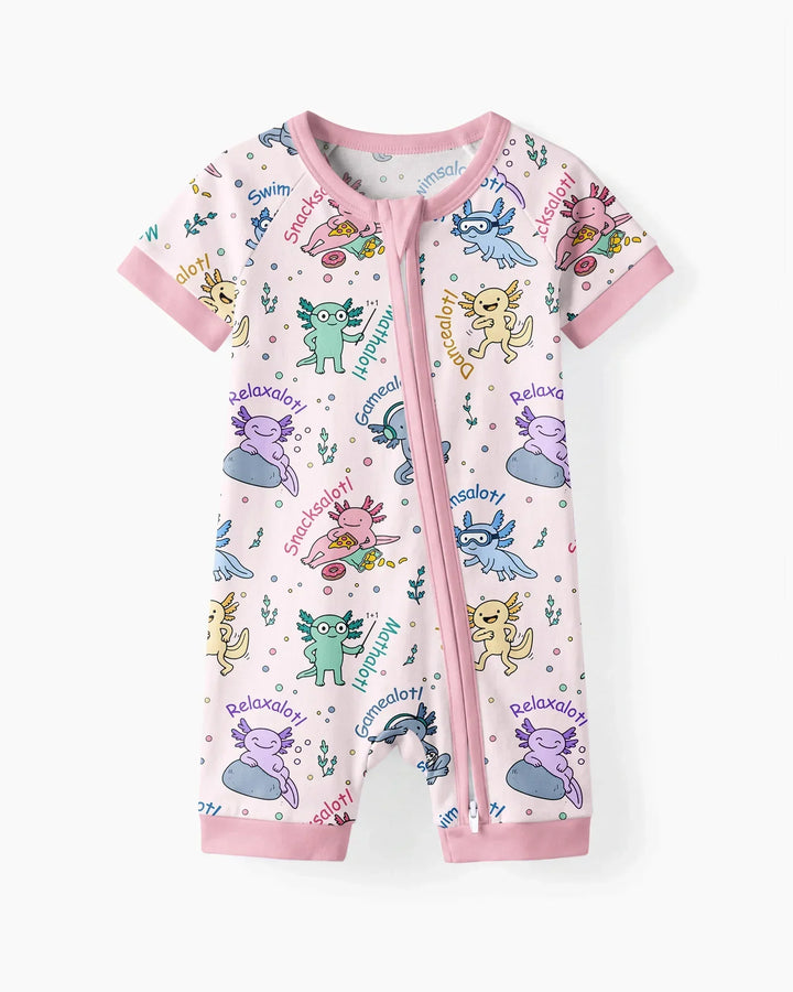 A Lotta Axolotls Bamboo Shorty Zippy