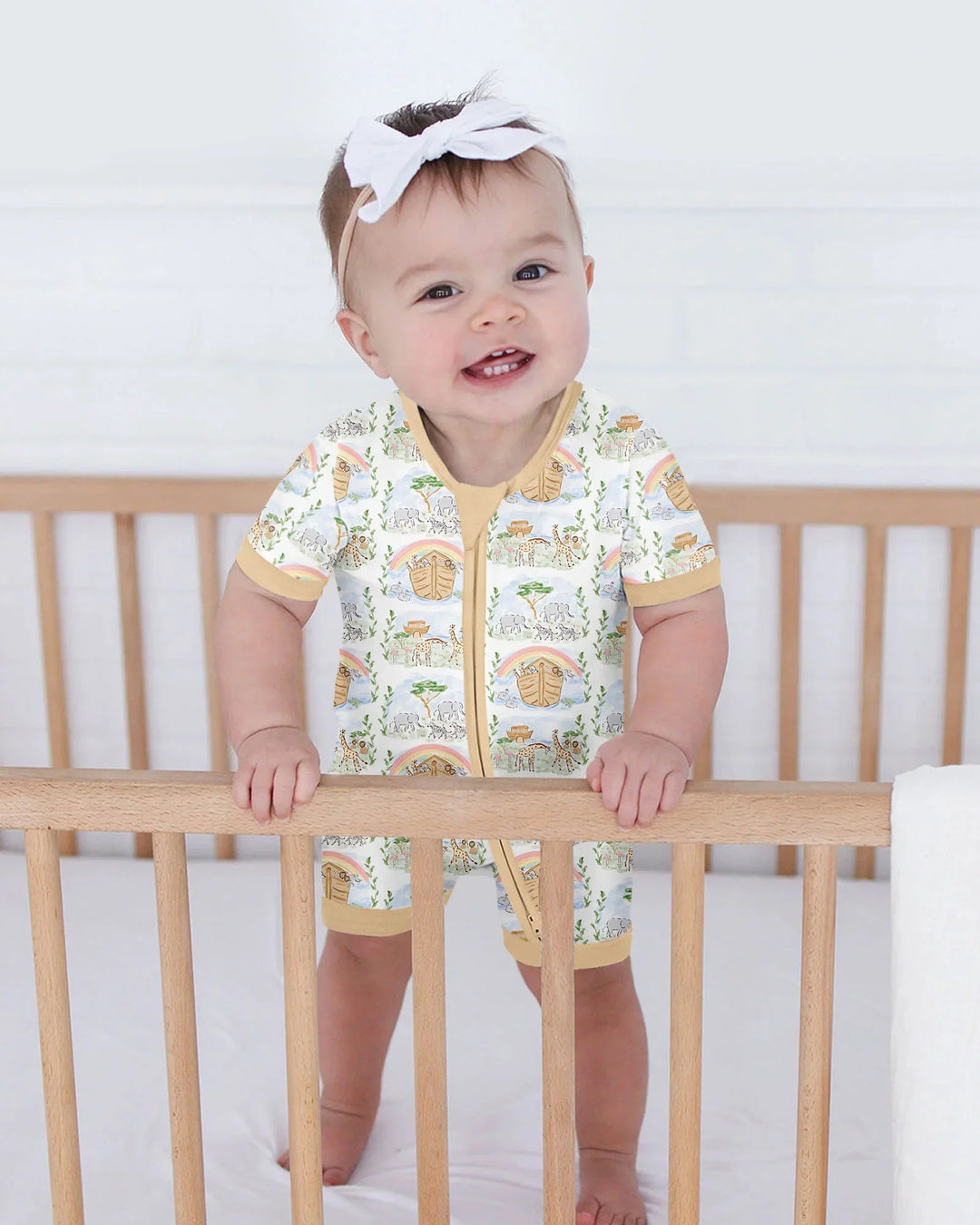 Noah And The Ark Bamboo Shorty Zippy