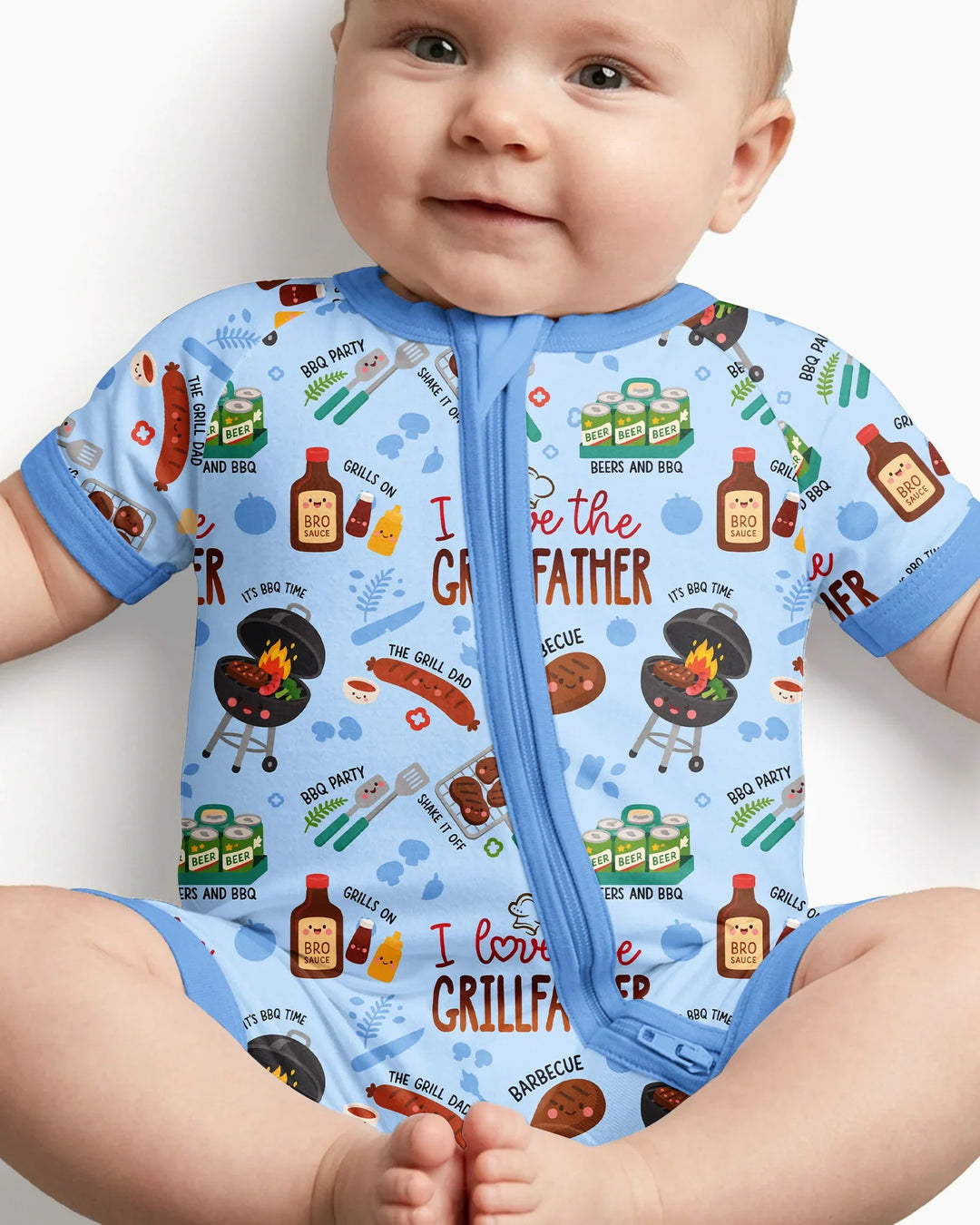 The Grill Father Family Matching Bamboo Shorty Zippy