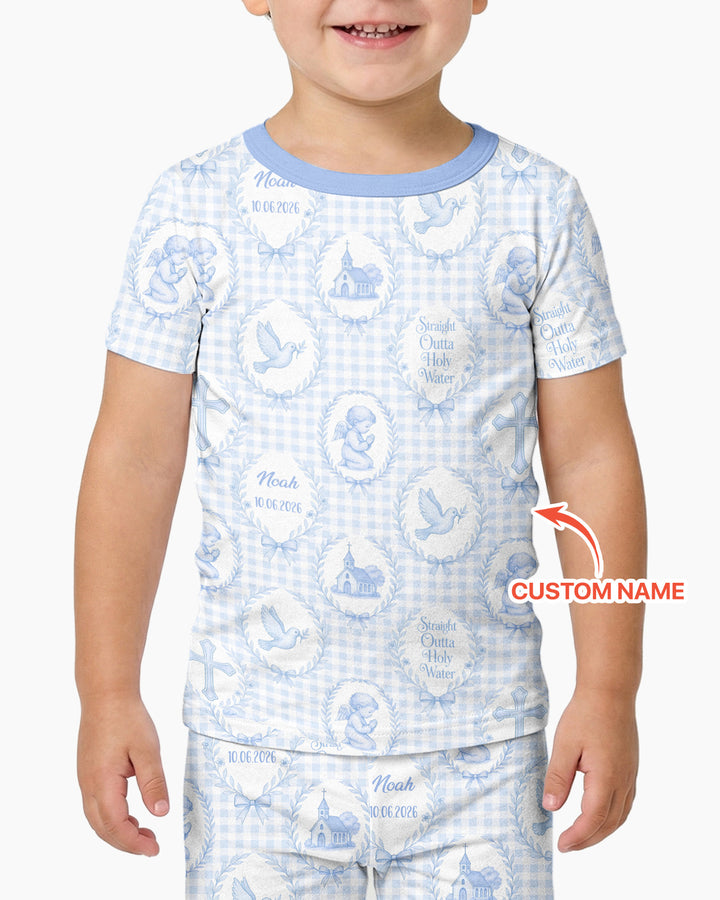 Zweiteiliges, kurzärmliges Pyjama-Set mit Marienkäfern