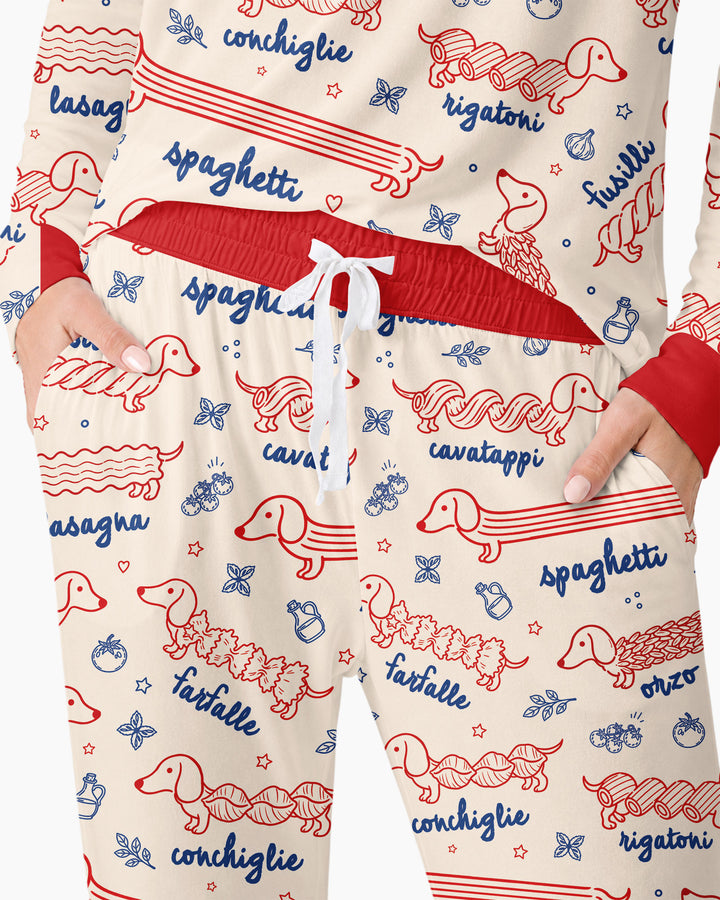 Dachshund Spagetti Bamboo Women Pajama Set