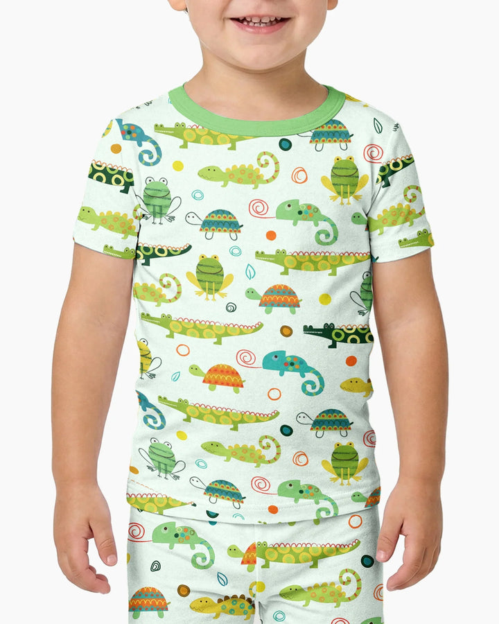 Zweiteiliges, kurzärmliges Pyjama-Set mit Marienkäfern