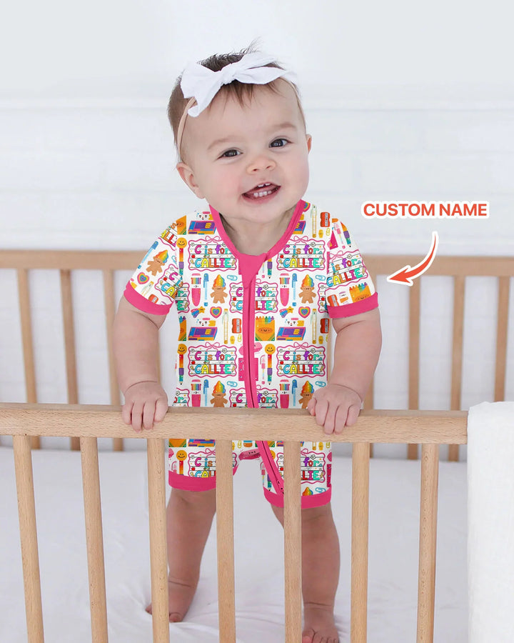 Custom Name Classroom Cuties Bamboo Shorty Zippy