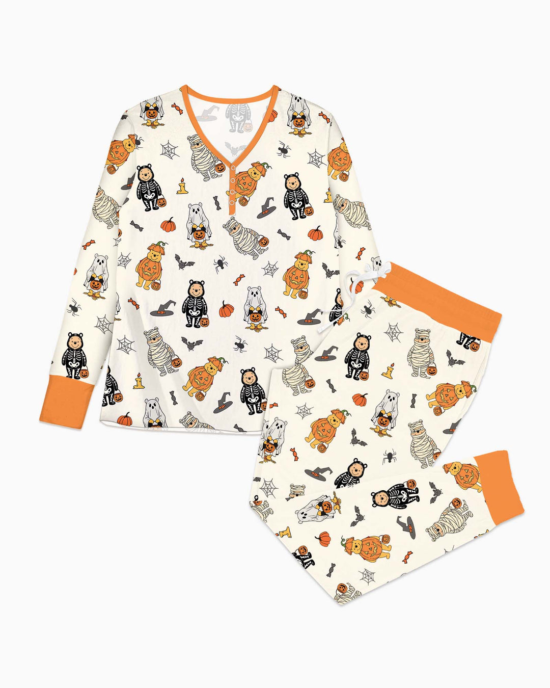 Plantilla de conjunto de pijama de mujer de bambú