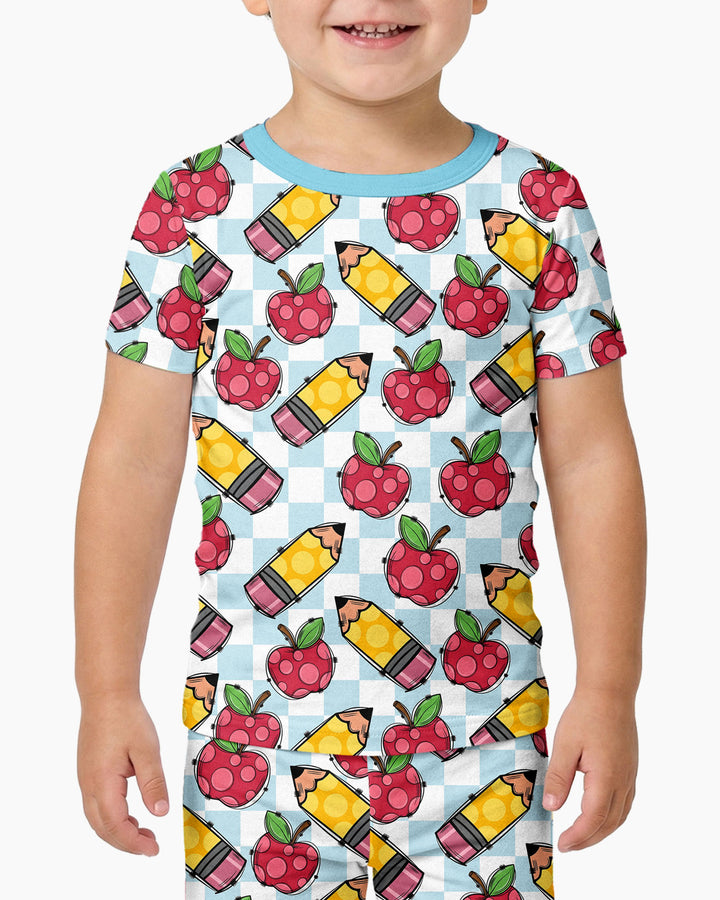 Zweiteiliges, kurzärmliges Pyjama-Set mit Marienkäfern