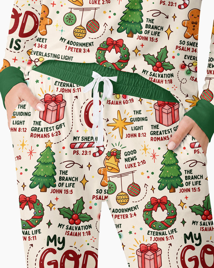 Christmas My God Is Bamboo Women Pajama Set