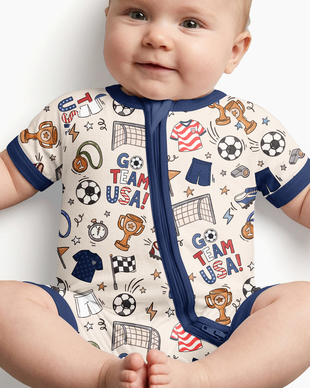 Soccer Go Team USA Bamboo Shorty Zippy