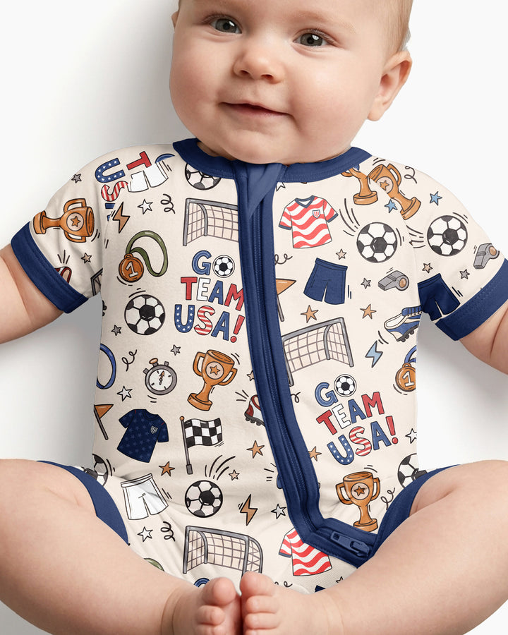 Soccer Go Team USA Bamboo Shorty Zippy