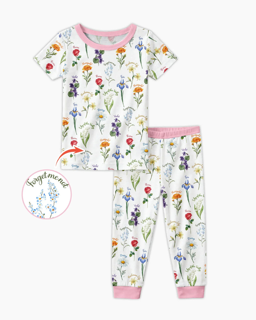 Marian Garden Bamboo Two Piece Short Sleeve Pajama Set