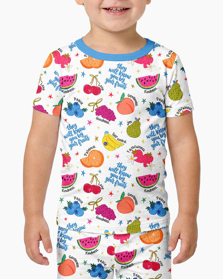 Zweiteiliges, kurzärmliges Pyjama-Set mit Marienkäfern