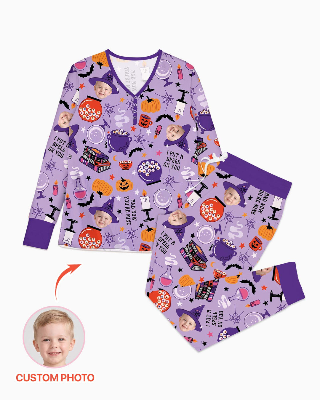 Halloween Little Witch Bamboo Women Pajama Set