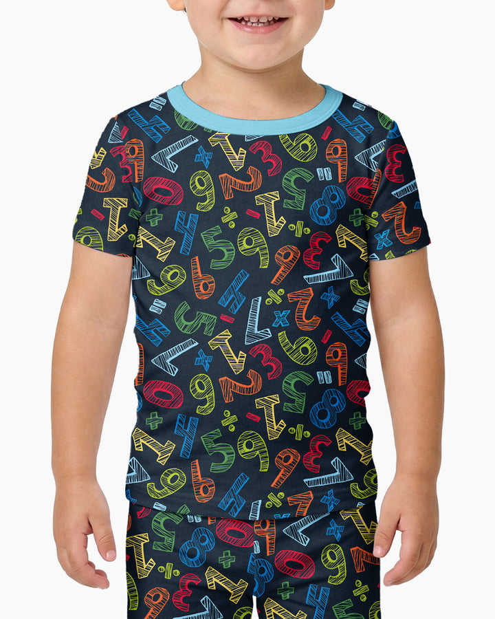 Math Doodles Bamboo Two Piece Short Sleeve Pajama Set