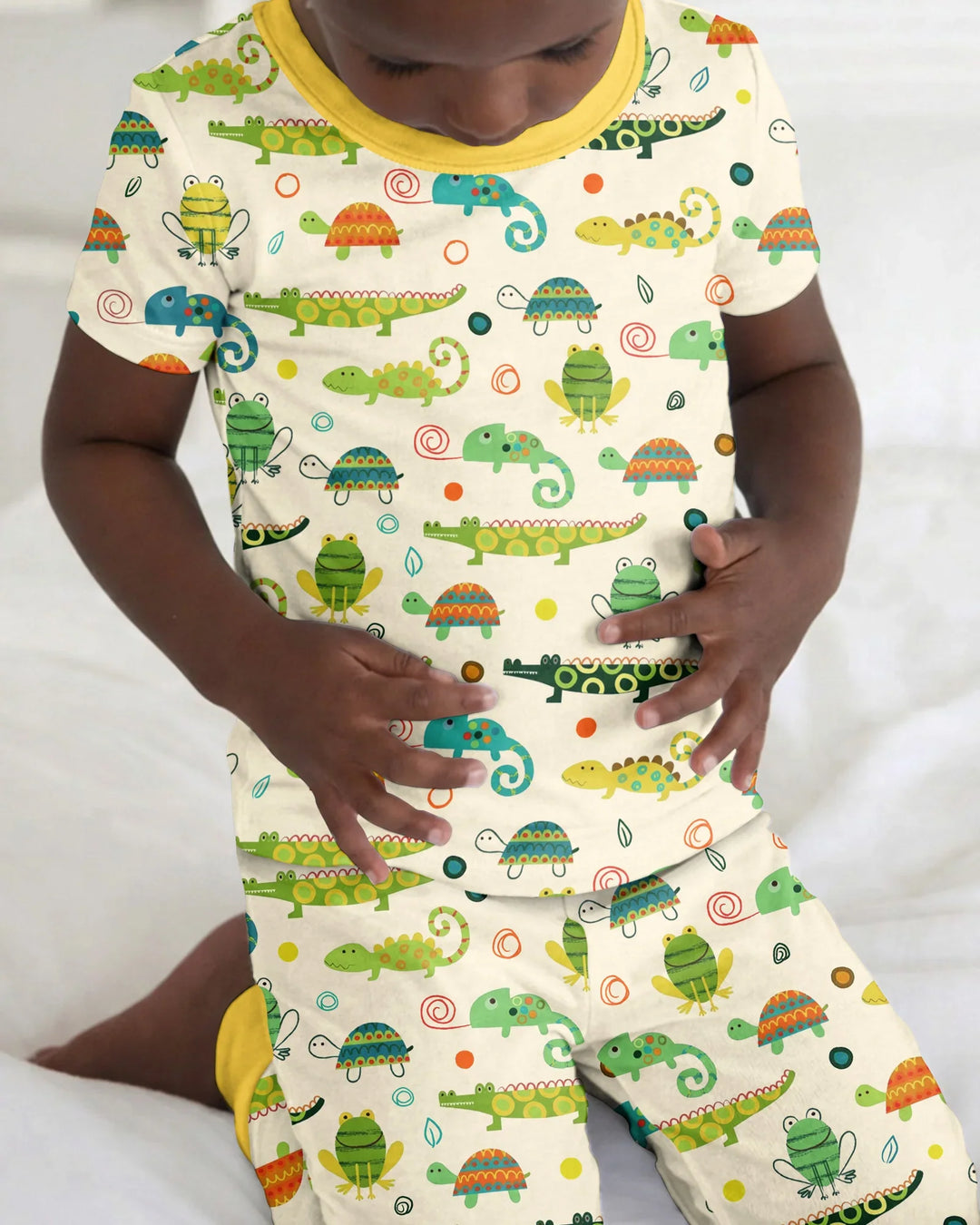 Zweiteiliges, kurzärmliges Pyjama-Set mit Marienkäfern
