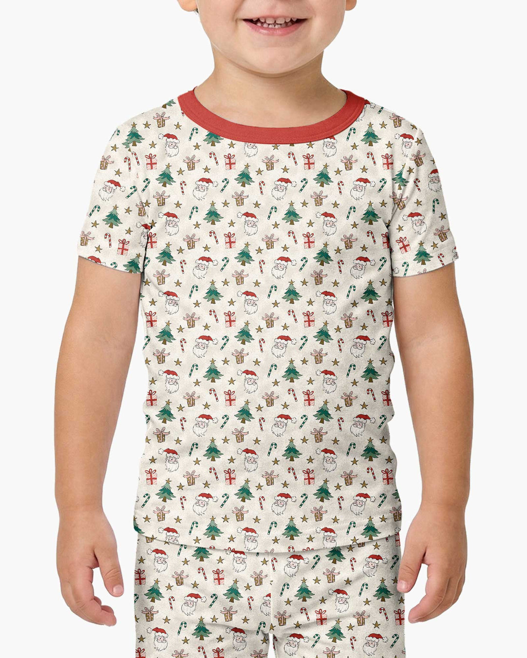 Conjunto de pijama de dos piezas de manga corta de bambú
