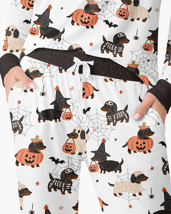 Howl-O-Weenie Dachshund Bamboo Women Pajama Set