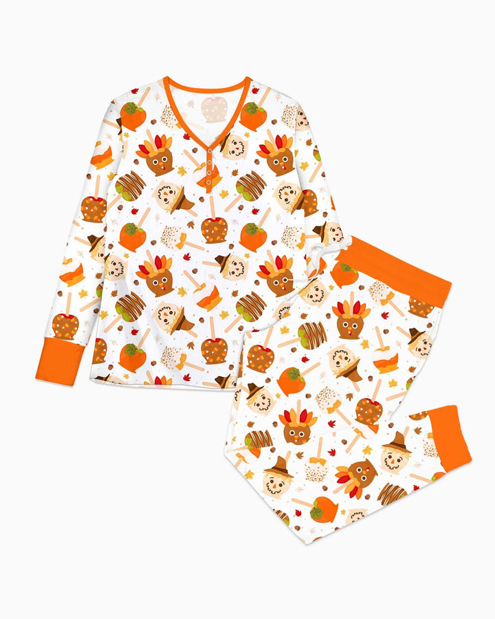 Plantilla de conjunto de pijama de mujer de bambú