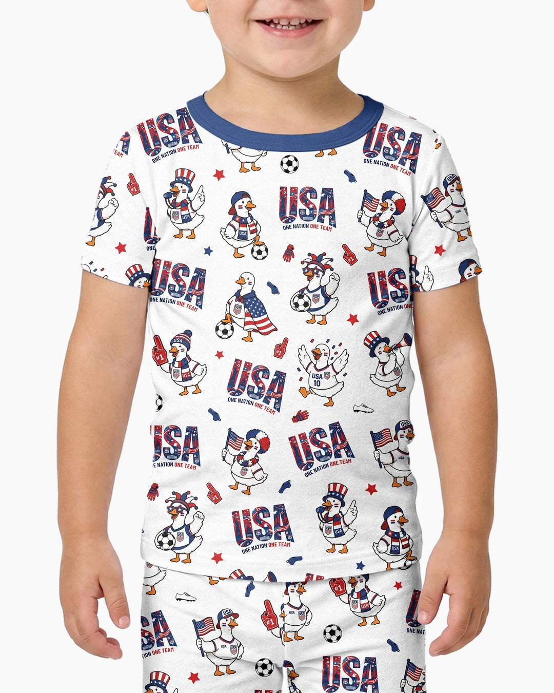 Conjunto de pijama de dos piezas de manga corta de bambú