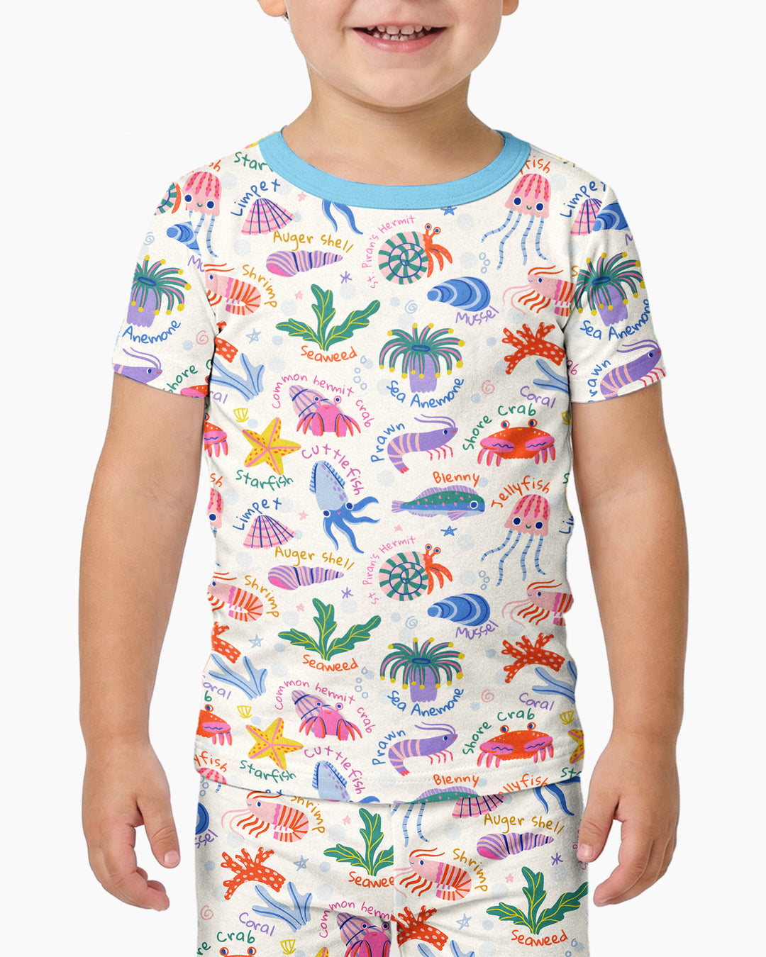 Tide Pool Pals Bamboo Two Piece Short Sleeve Pajama Set