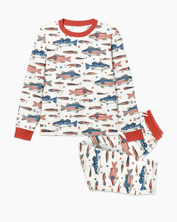 Hooked On Freedom Bamboo Men's Pajama Set