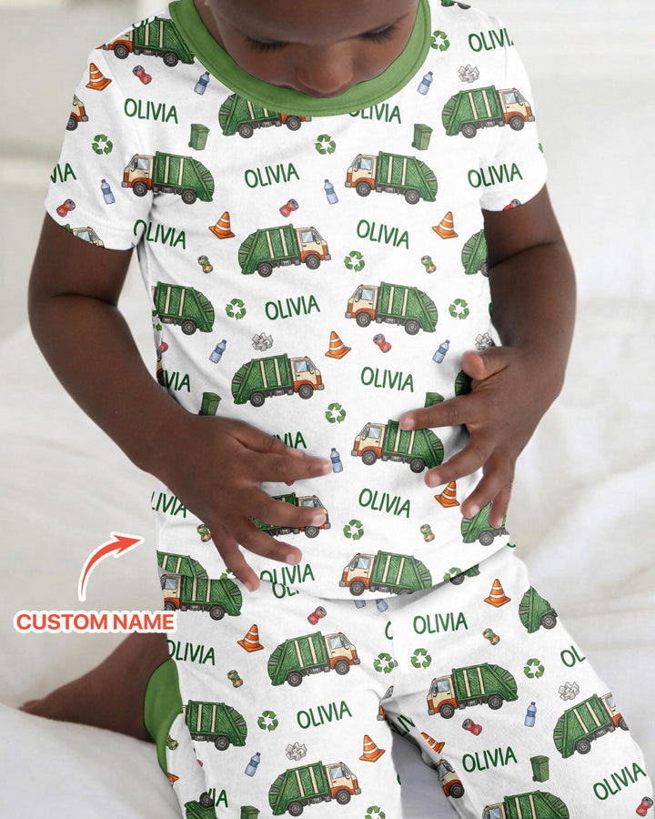 Zweiteiliges, kurzärmliges Pyjama-Set mit Marienkäfern
