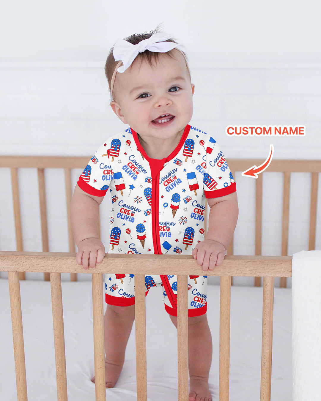 Plantilla PERSONALIZADA de Bambú Pijama Corto con Cremallera