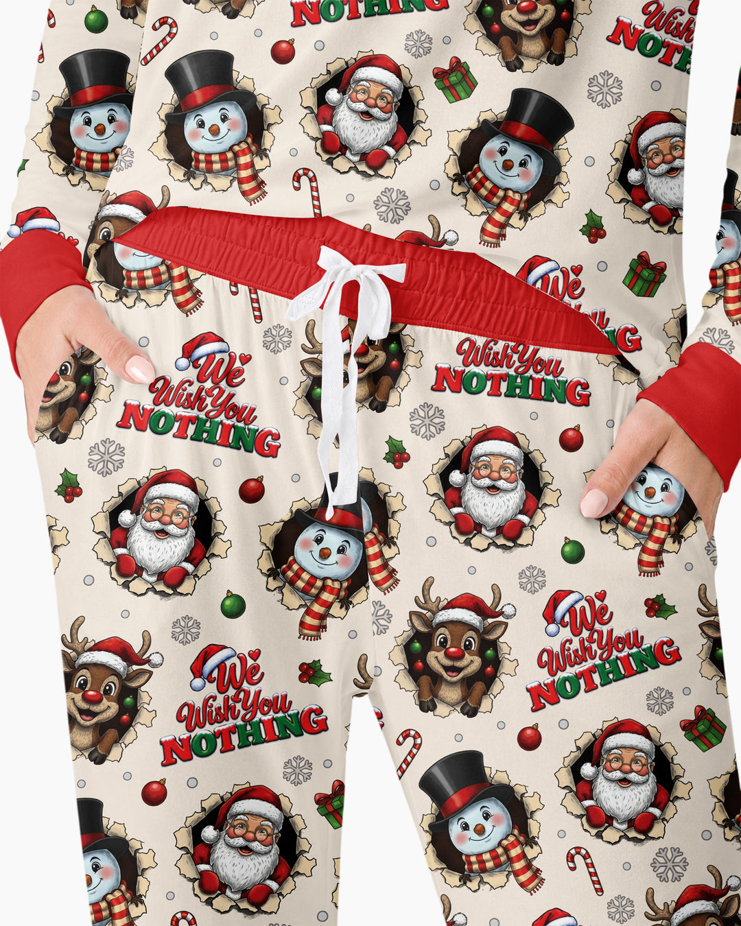Funny Butt Christmas Squad Bamboo Women Pajama Set