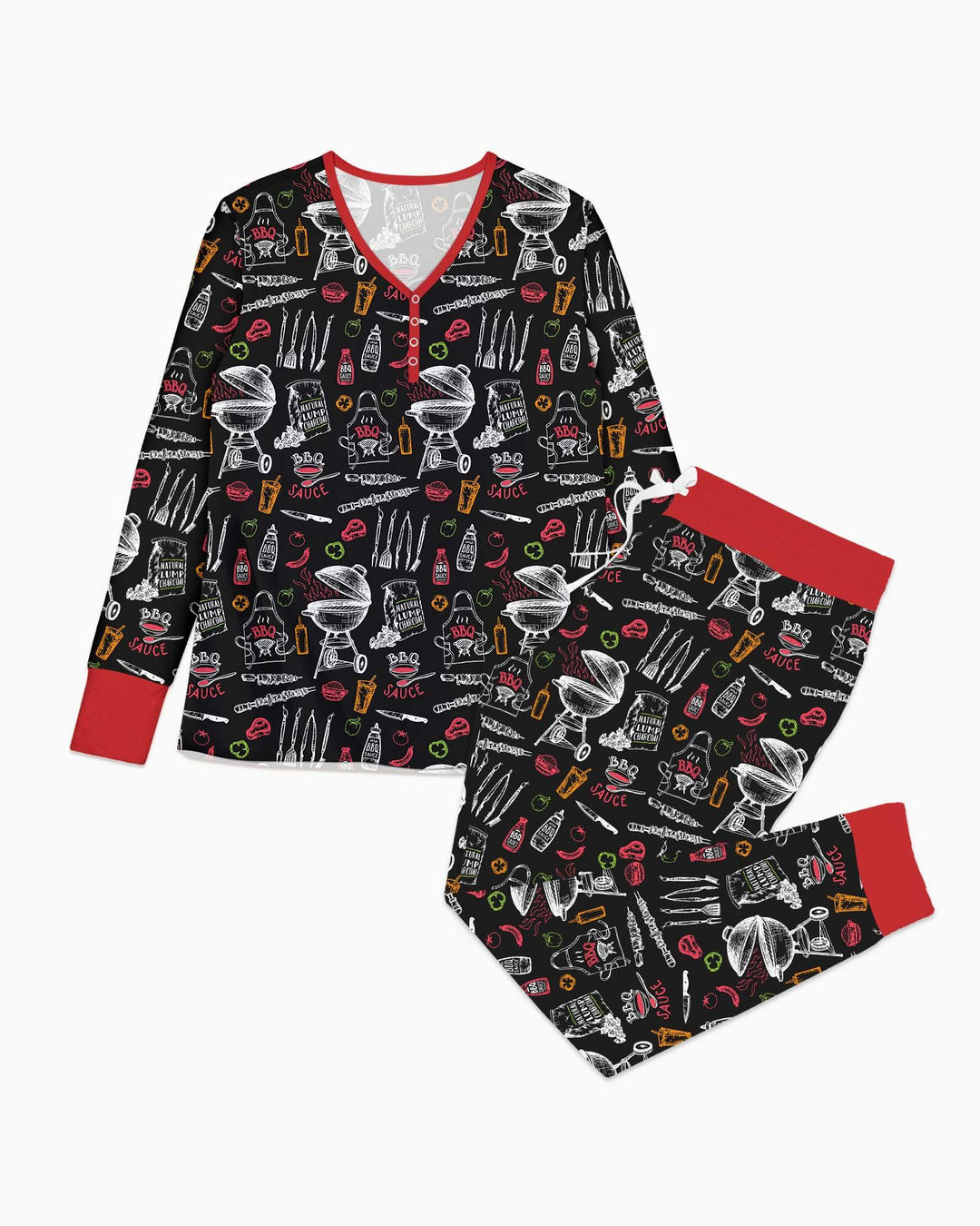 Backyard BBQ Party Family Matching Bamboo Women Pajama Set