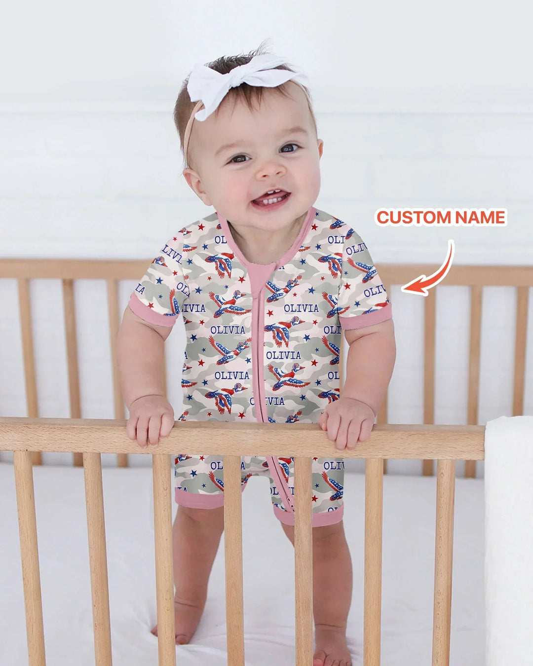 Plantilla PERSONALIZADA de Bambú Pijama Corto con Cremallera