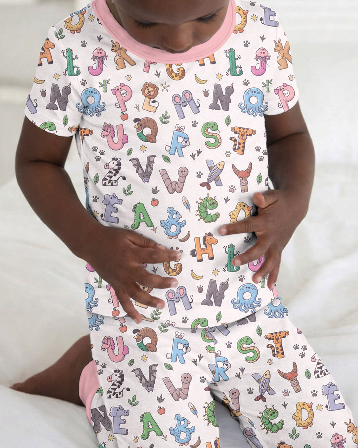 Zweiteiliges, kurzärmliges Pyjama-Set mit Marienkäfern