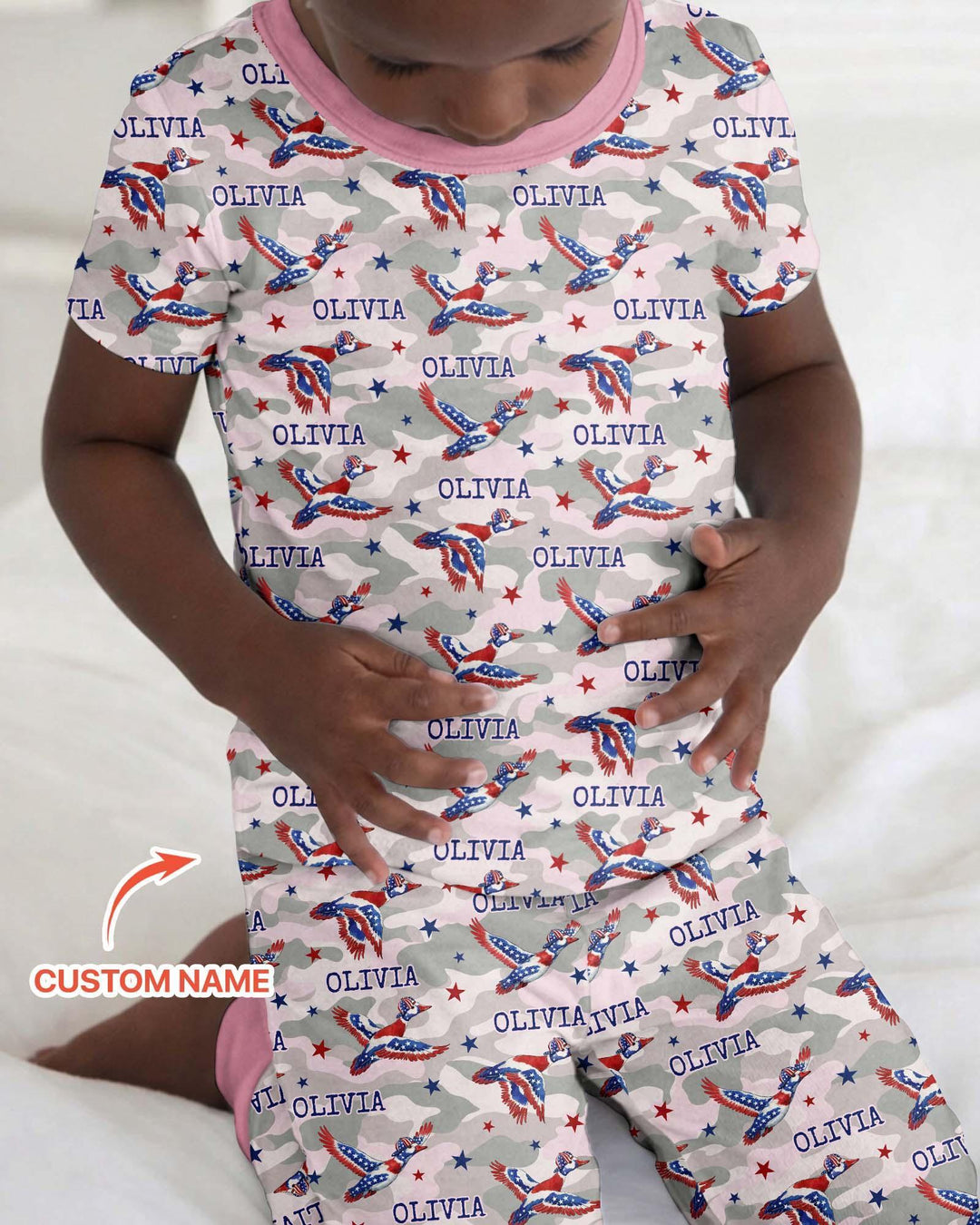 Zweiteiliges, kurzärmliges Pyjama-Set mit Marienkäfern