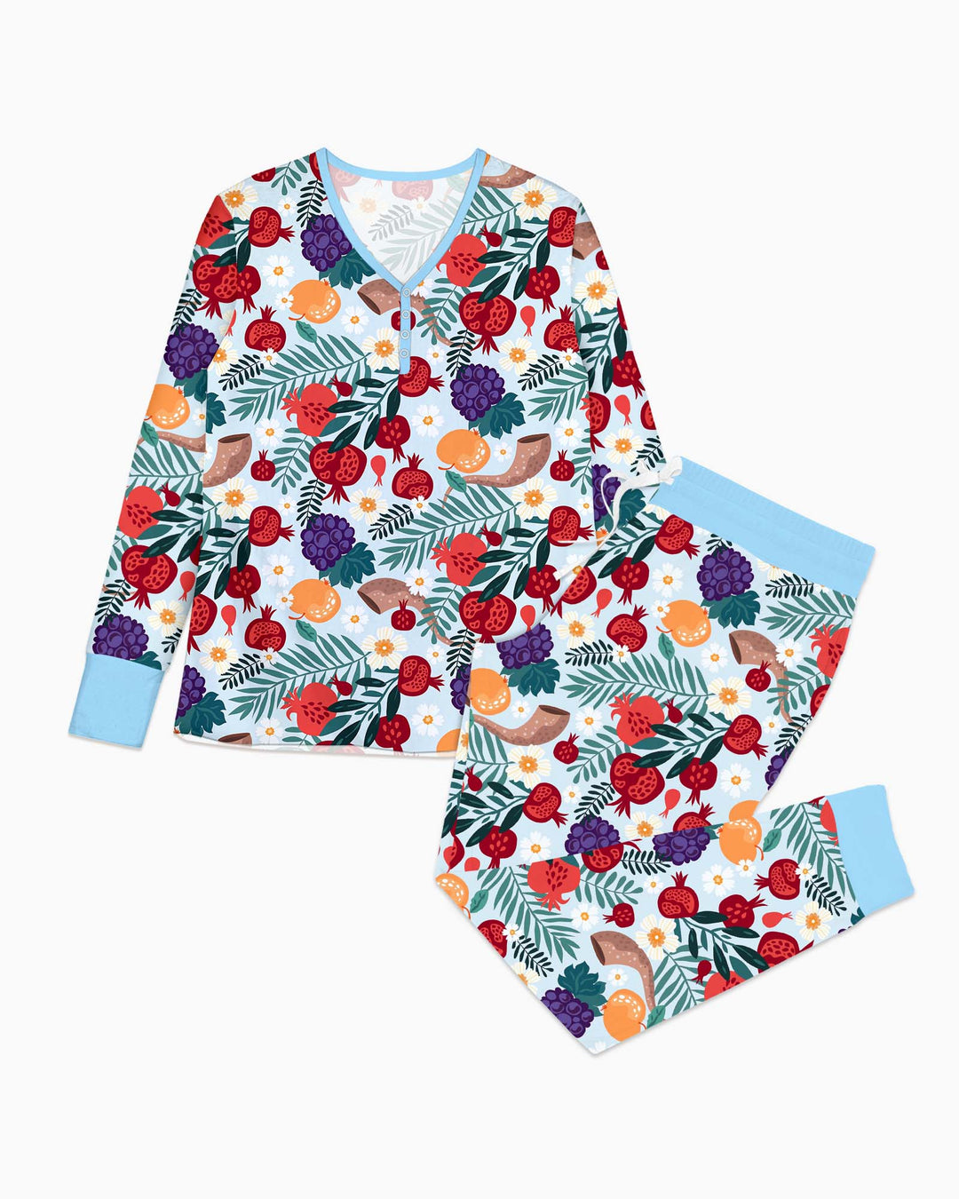 Pomegranate Blessings Night Family Matching Bamboo Women Pajama Set