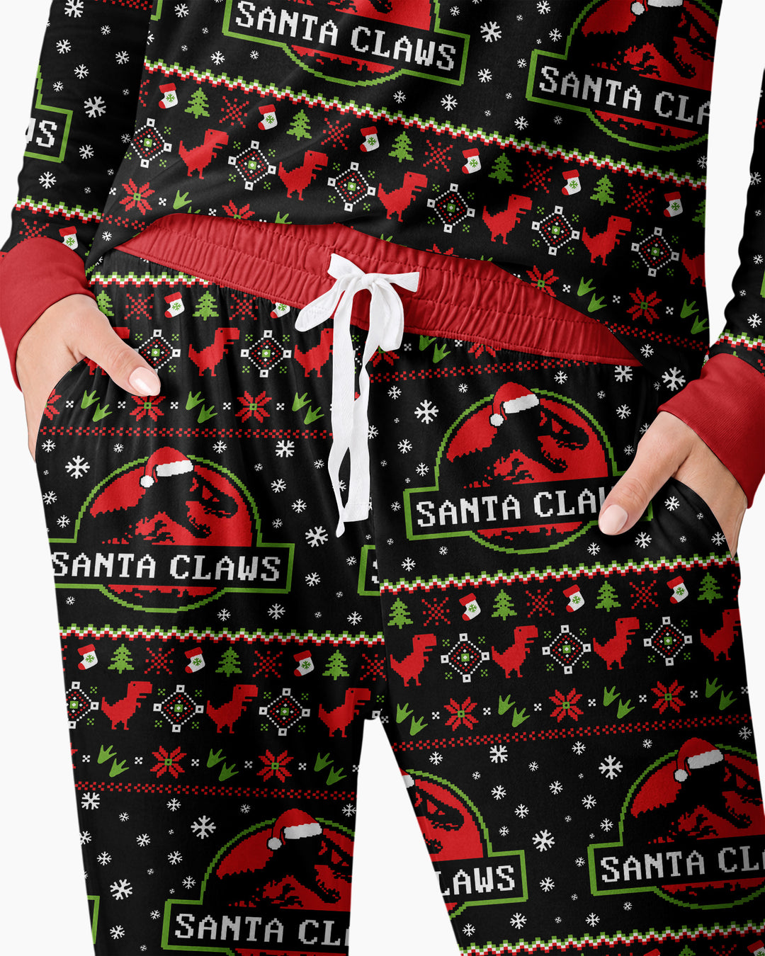 Santa Claws Christmas Bamboo Women Pajama Set