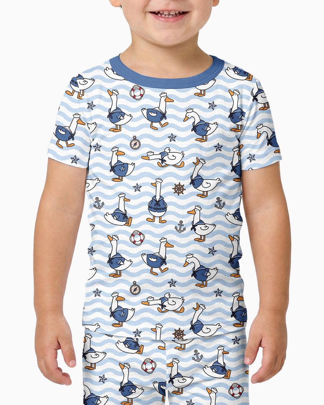 Zweiteiliges, kurzärmliges Pyjama-Set mit Marienkäfern