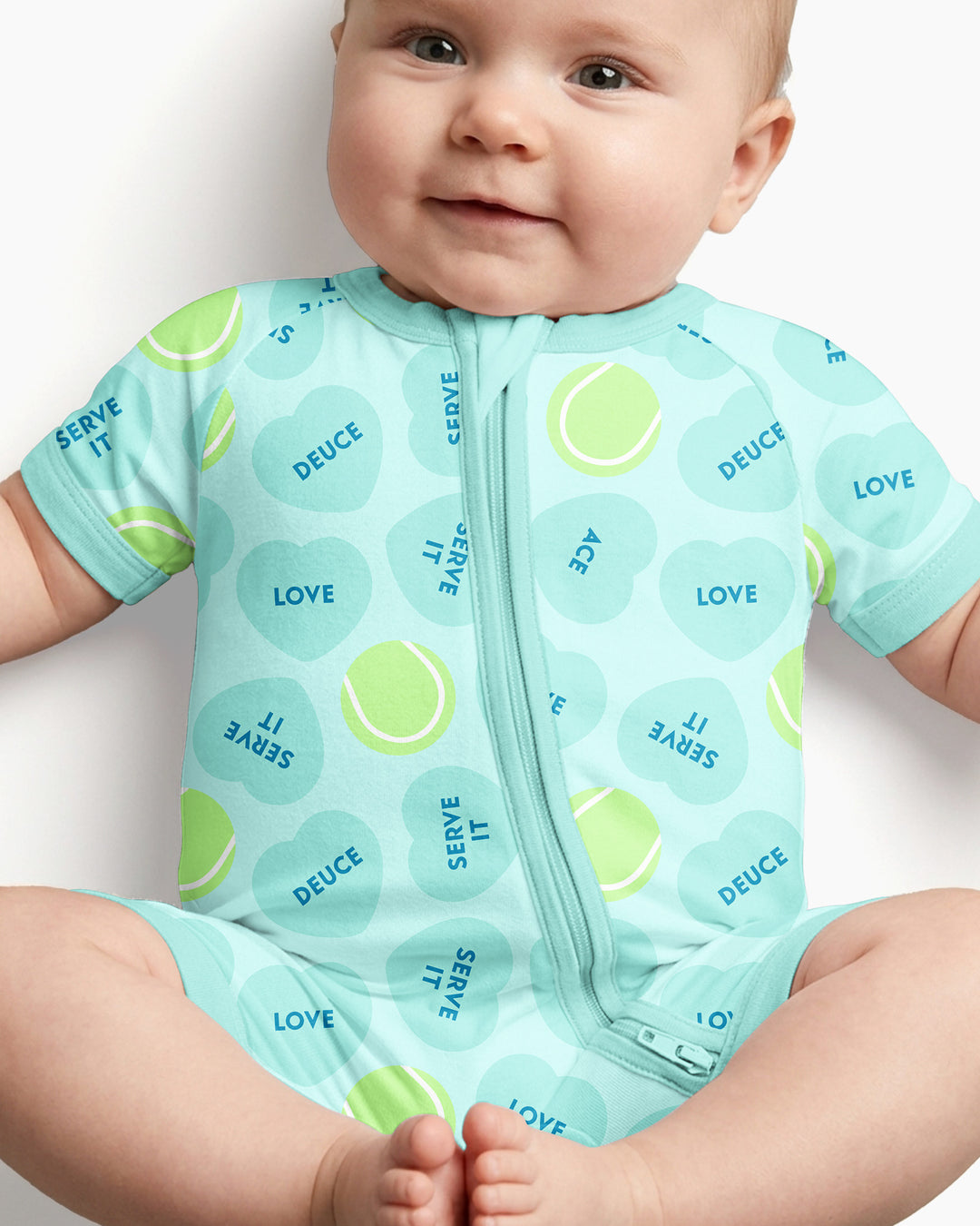 Tennis with Love Bamboo Shorty Zippy
