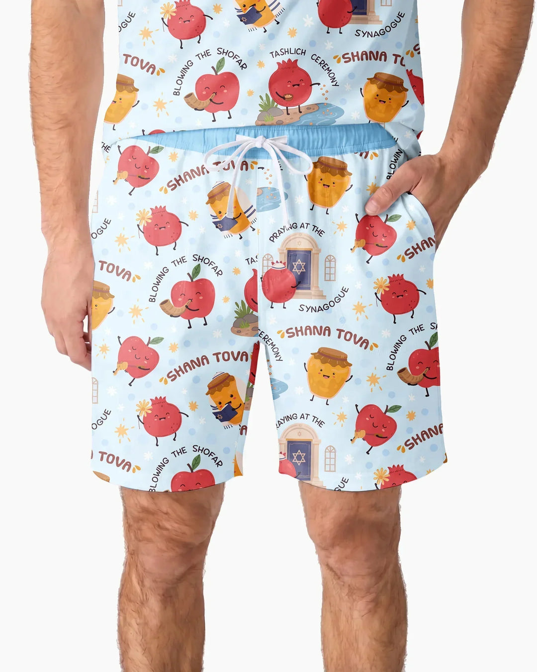 Sweet Sacred Moments Family Matching Bamboo Men Short Sleeve Short Pajama Set