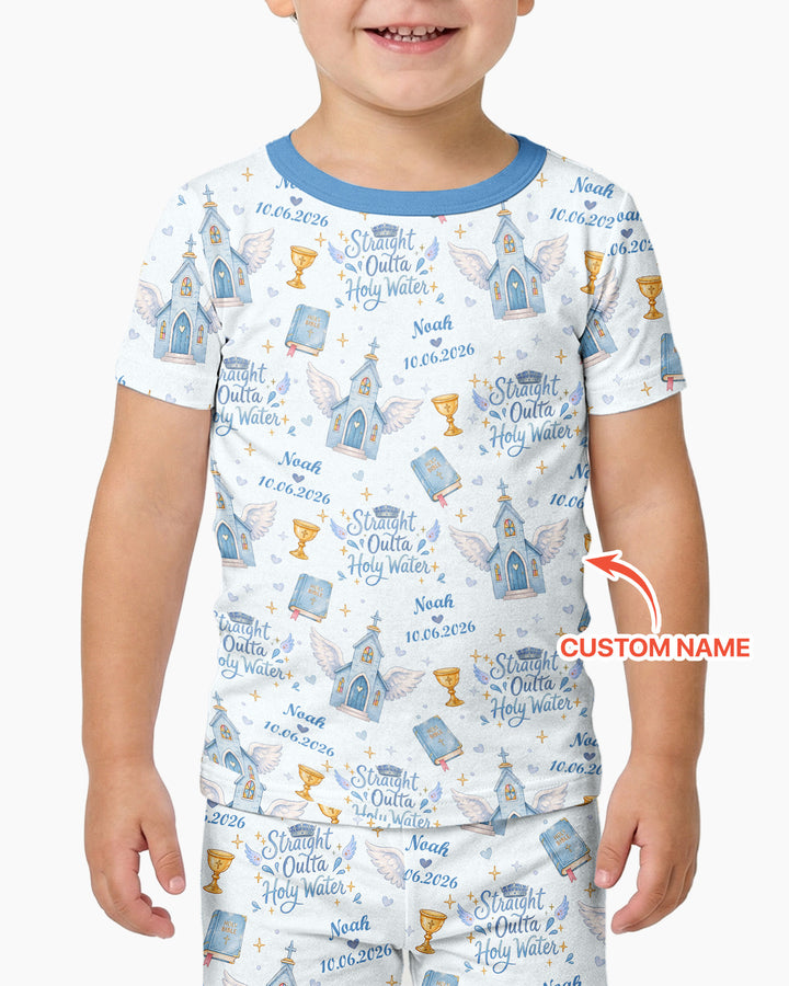 Zweiteiliges, kurzärmliges Pyjama-Set mit Marienkäfern