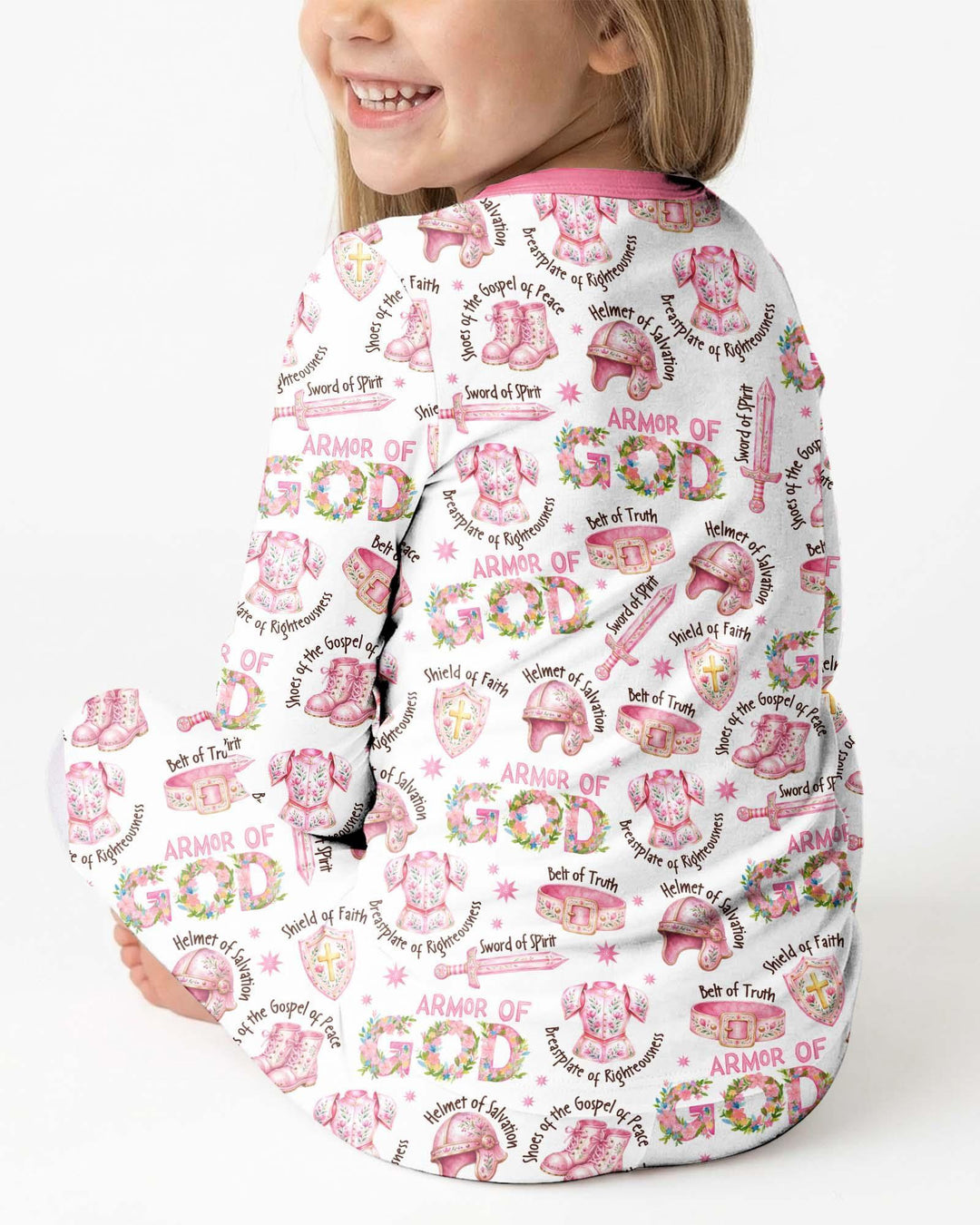 Put On The Full Armor Of God Bamboo Two Piece Long Sleeve Pajama Set