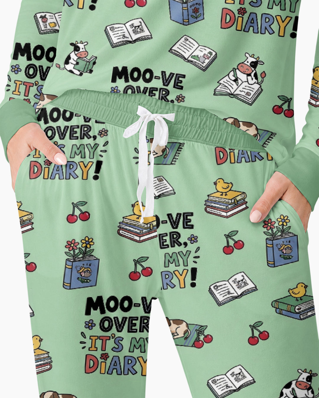 Moove Over Its My Diary Bamboo Women Pajama Set