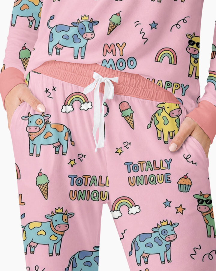 Not Your Ordinary Cow Bamboo Women Pajama Set
