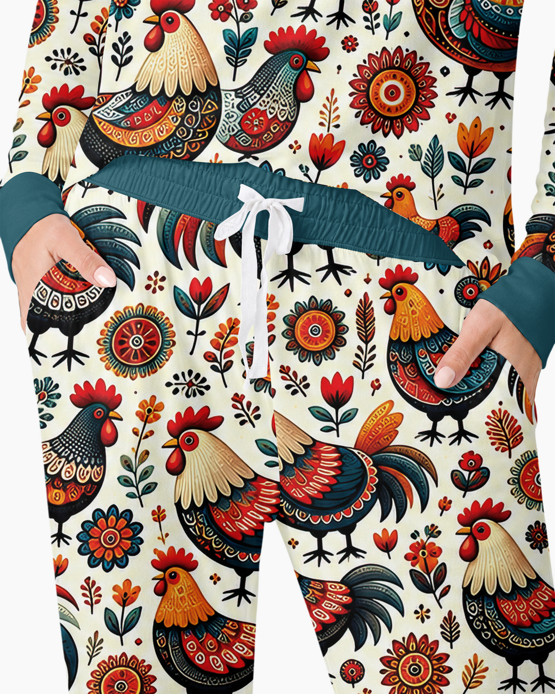 Country Chickens Bamboo Women Pajama Set