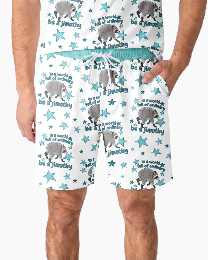 In A World Full Of Ordinary Be A Jimothy Bamboo Men Short Sleeve Short Pajama Set