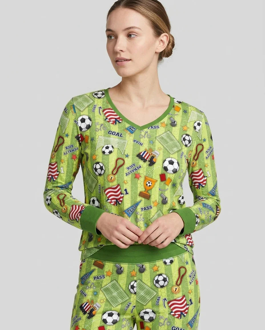 Plantilla de conjunto de pijama de mujer de bambú