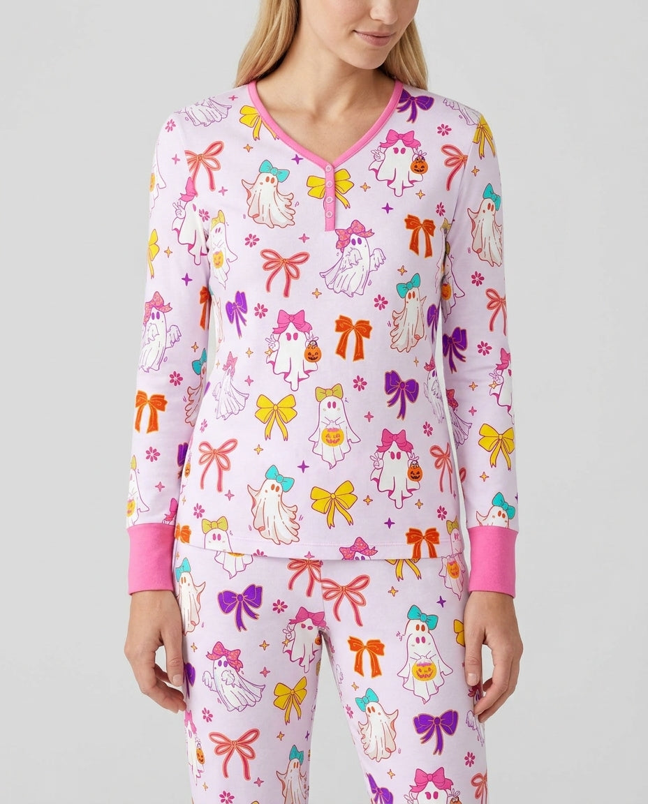 Coquette Ghost & Bow Bamboo Women Pajama Set