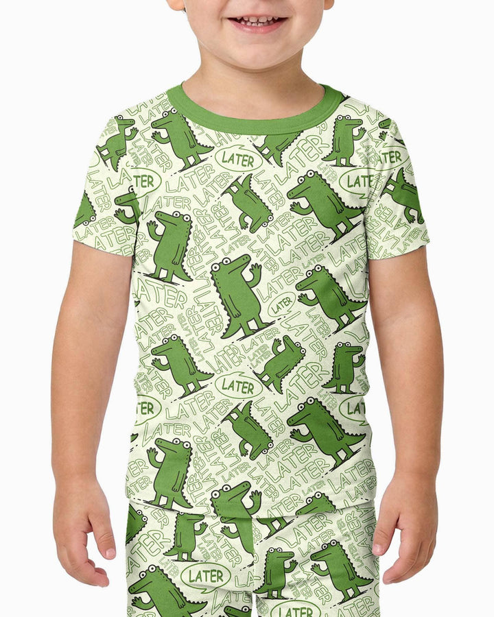 Zweiteiliges, kurzärmliges Pyjama-Set mit Marienkäfern
