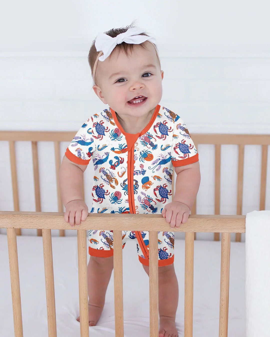 Crustacean Nation Family Matching Bamboo Shorty Zippy
