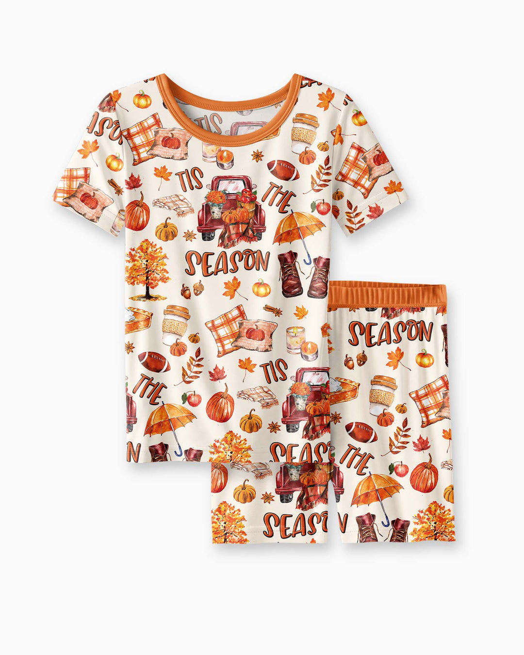 Conjunto de Pijama de Dos Piezas de Bambú con Mangas Cortas y Pantalones Cortos