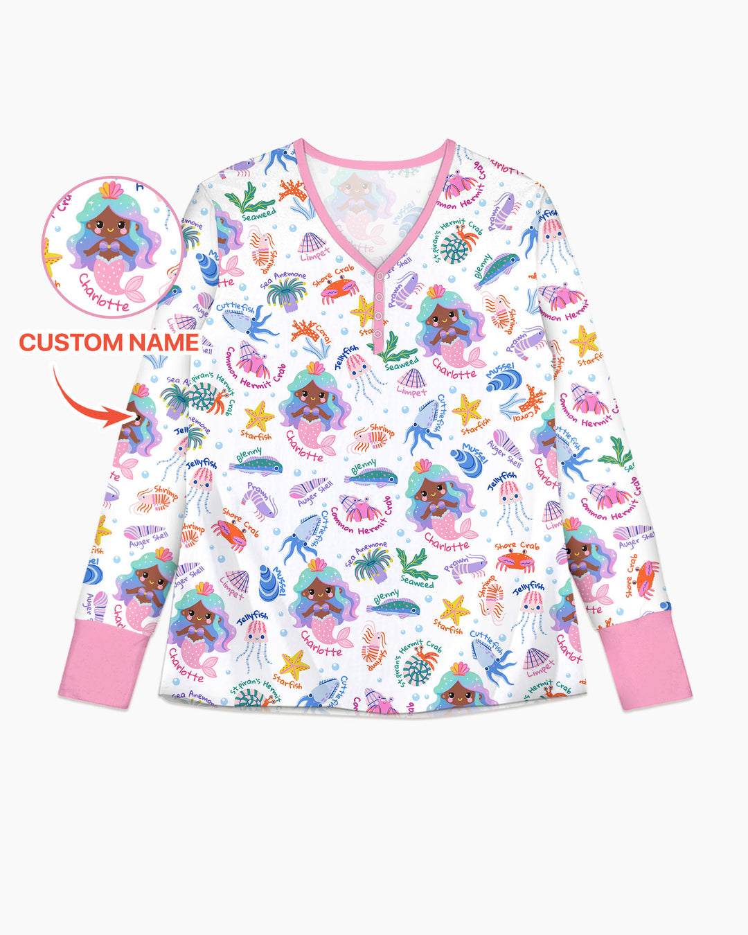 Plantilla Pijama de Bambú Personalizado para Mujer