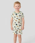 Safari Animals Bamboo Two Piece Short Sleeve Shorts Pajama Set