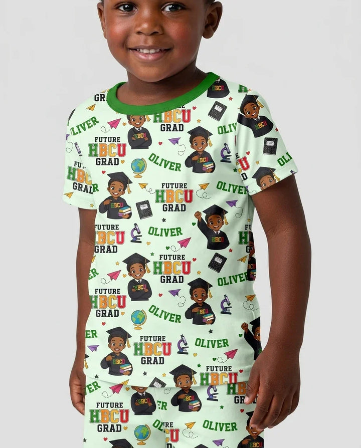 Conjunto de Pijama de Dos Piezas de Bambú con Mangas Cortas y Pantalones Cortos